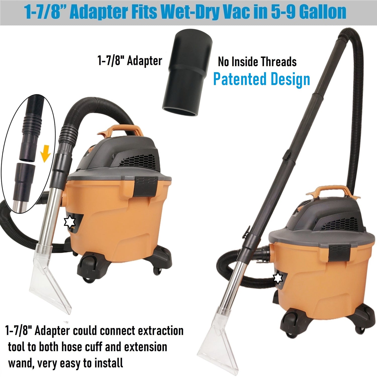 Carpet Vac Extractor Attachment-tool Cleaning Vacuum Clear Upholstery Car  Detailing Turn Shop Vac I