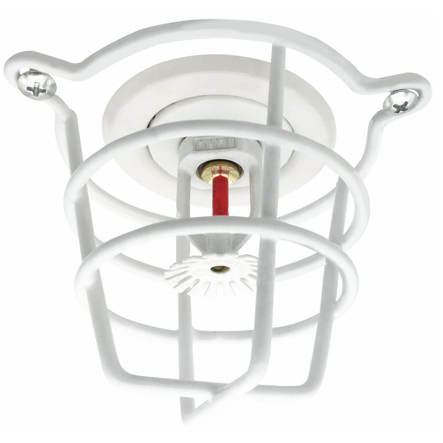 Happy Tree (2 Pack) White Fire Sprinkler Head Guard Cover for Both 1/2" & 3/4" Fire Head for Protecting Flush Mount & Side Wall & Pendent Head Semi - Recessed Sprinkler Head Cage